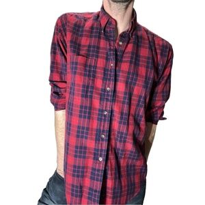 Abercrombie And Fitch Mens Plaid Long Sleeve Collared ButtonUp Shirt Size Medium